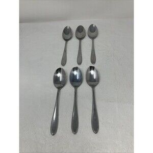 Hampton Silversmiths CONIFER Teaspoons 6-5/8” Lot Set Of 6 Spoons